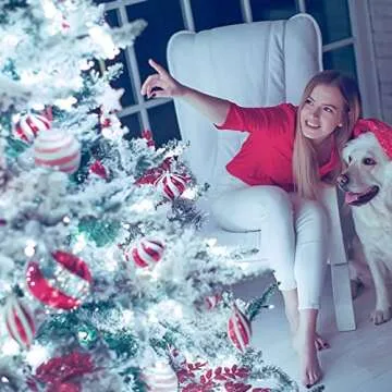 MILEXING Snowflake String Lights – Waterproof Battery Operated