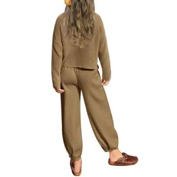 Meikulo Girls Lounge Set - Comfortable Knit Outfit