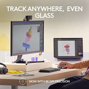 Logitech MX Master 3S for Mac - Wireless Bluetooth Mouse with Ultra-Fast Scrolling, Ergo, 8K DPI, Quiet Clicks, Track on Glass, Customization, USB-C, Apple, iPad - Space Grey