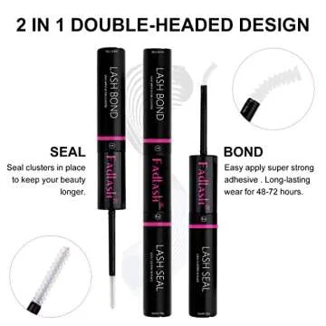 Lash Bond and Seal 10ML Bond and Seal Lash Glue for Individual Lashes Hold 48-72 Hours Cluster Lash ...