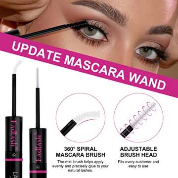 Lash Bond and Seal 10ML Bond and Seal Lash Glue for Individual Lashes Hold 48-72 Hours Cluster Lash Glue DIY Eyelash Extension Kit Self Application at Home
