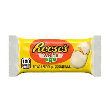 REESE'S White Creme Peanut Butter Eggs, Easter Candy Packs, 1.2 oz (36 Count)