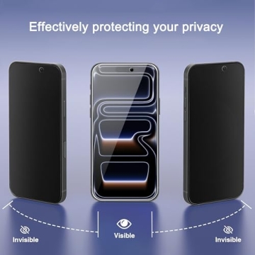 Ailun 3 Pack for iPhone 17 Pro Max Privacy Screen Protector [6.9 inch]+ 3 Pack Camera Lens Protector...
