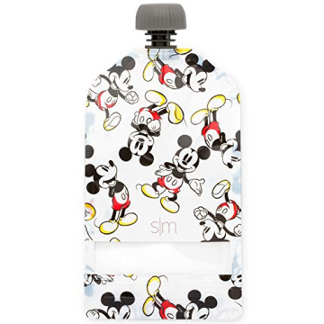 Mickey Mouse Reusable Food Pouches 10-Pack for Toddlers
