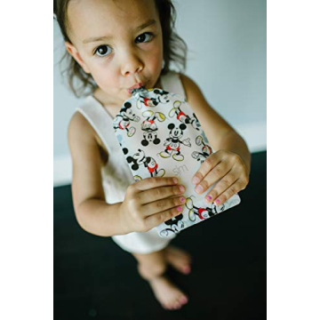 Mickey Mouse Reusable Food Pouches 10-Pack for Toddlers