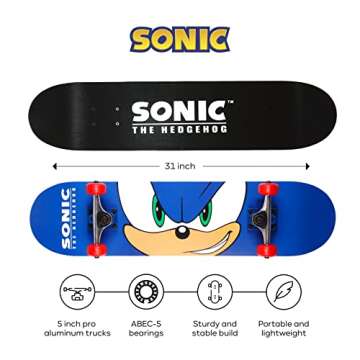 Sakar Sonic the Hedgehog Skateboard – Fun and Durable for Kids