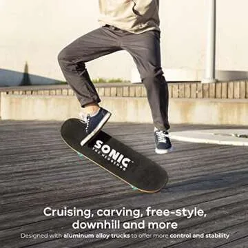 Sakar Sonic the Hedgehog Skateboard for Kids and Teens