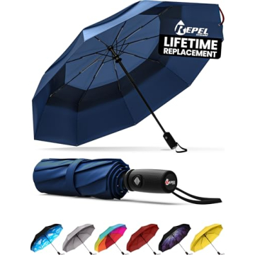 Repel Umbrella Windproof Travel Umbrellas for Rain - Easy Auto Open Close, Durable & Compact Umbrell...