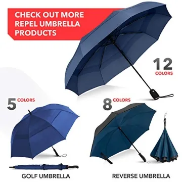Repel Windproof Travel Umbrella - Compact, Durable & Easy to Use