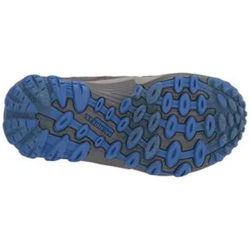 Merrell Chameleon 7 Access MID WTRPF Hiking Boot, Grey/Blue, 4 US Unisex Big Kid