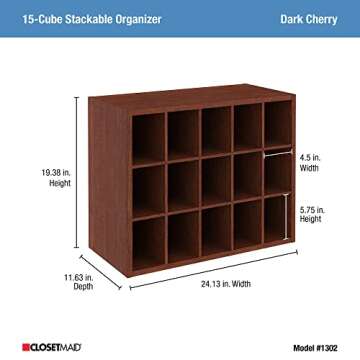 ClosetMaid 15 Cube Stackable Organizer for Shoes and Crafts