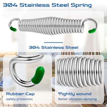 2Pack Premium Porch Swing Springs,1300lb Heavy Duty Springs, Rust Resistant Swing Springs, Spring for Swing Hammock Hanging Chair Spring for Hammock Spring,Porch Swings