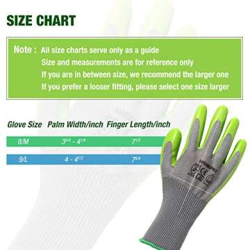 WORKPRO Garden Gloves - Eco-Friendly & Durable 6 Pairs