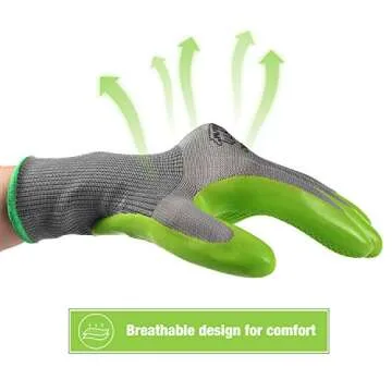 WORKPRO Garden Gloves - Eco-Friendly & Durable 6 Pairs