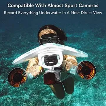 WINDEK SUBLUE WhiteShark Mix Underwater Scooter with Action Camera Mount Dual Motor 40M Waterproof for Water Sports Swimming Pool & Diving & Snorkeling & Sea Adventures