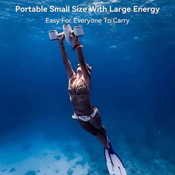 WINDEK SUBLUE WhiteShark Mix Underwater Scooter with Action Camera Mount Dual Motor 40M Waterproof for Water Sports Swimming Pool & Diving & Snorkeling & Sea Adventures