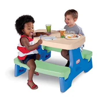 Durable Little Tikes Easy Store Jr. Picnic Table for Kids