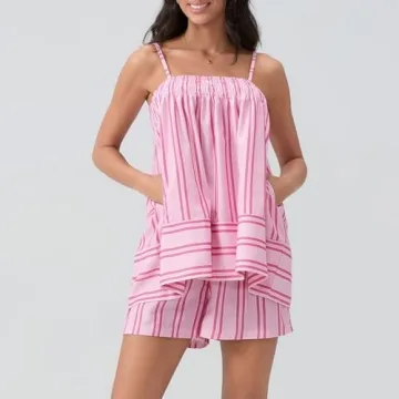 Pivanzore Y2K Striped Pajama Set for Women