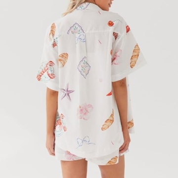 DSORVICD Women's Stylish 2 Piece Beach Pajamas Set