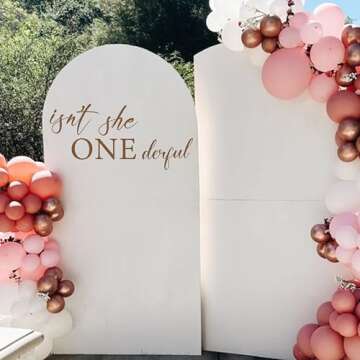 CIEQR Isn't She Onederful Decal - Sweet One Birthday Decorations for First Birthday Party, Anniversary, Baby Shower, Backdrop, Balloon Arch…