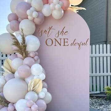 CIEQR Isn't She Onederful Decal - Sweet One Birthday Decorations for First Birthday Party, Anniversary, Baby Shower, Backdrop, Balloon Arch…