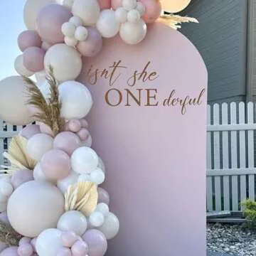 CIEQR Isn't She Onederful Decal - Sweet One Birthday Decorations for First Birthday Party, Anniversary, Baby Shower, Backdrop, Balloon Arch…