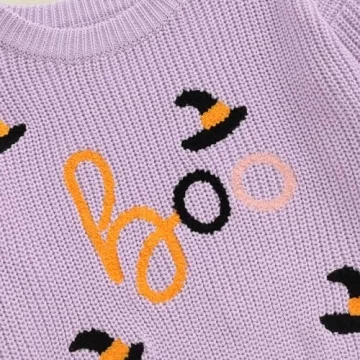 Toddler Halloween Pumpkin Chunky Knit Sweater for Fall