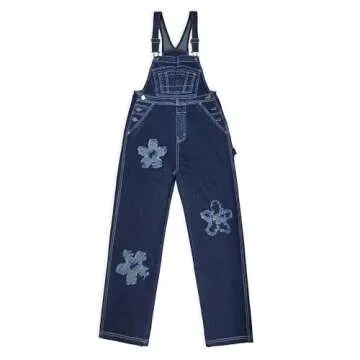 Stylish Hybrid Stretch Denim Overalls for Women, Darkwash