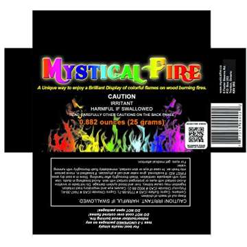 Mystical Fire Color Changing Packets Fire Pits Campfire Long-Lasting Enchanted Multi-Color Magical F...