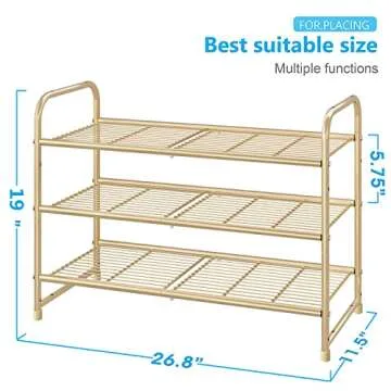 Stylish Simple Trending 3-Tier Stackable Shoe Rack