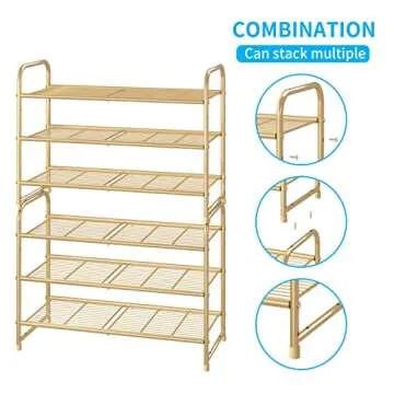 Stylish Simple Trending 3-Tier Stackable Shoe Rack