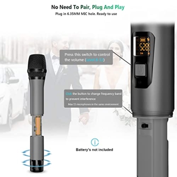 Bietrun 160ft Wireless Mic - Rechargeable & Durable