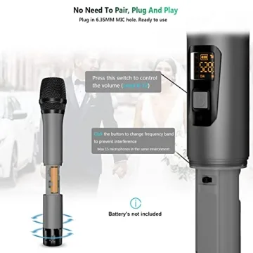 Bietrun 160ft Wireless Mic - Rechargeable & Durable