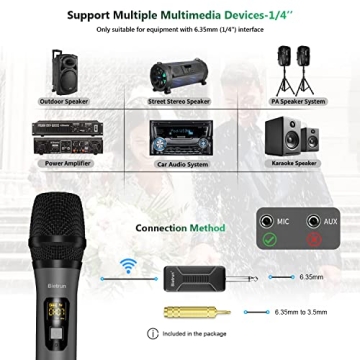 Bietrun 160ft Wireless Mic - Rechargeable & Durable
