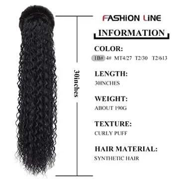 FASHION LINE Curly Drawstring Ponytail Extensions 30"
