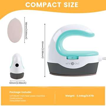 HTVRONT Heat Press Mini Heat Press Machine, Small Heat Press Portable Iron Press Machine for T Shirt...
