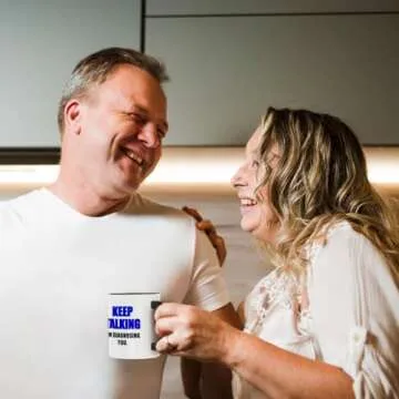 3dRose Keep Talking I'm Diagnosing You Blue and Black Two Tone Mug, 11 oz, Multicolor