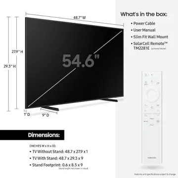 SAMSUNG 55-Inch Class QLED 4K The Frame LS03B Series, Quantum HDR, Art Mode, Anti-Reflection Matte Display, Slim Fit Wall Mount Included, Smart TV w/ Alexa Built-In (QN55LS03BAFXZA)