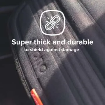 Diono Seat Guard Complete, Full Size Car Seat Protector for Under Child Car Seat, Crash Tested, Raised Edges, Thick Padding & Non Slip Backing for Durable Protection, Black