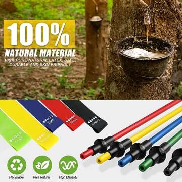 23 Pack Resistance Bands Set Workout Bands, 5 Stackable Exercise Bands 5 Loop Resistance Bands 2 Core Sliders, Door Anchor Handles Ankle Straps Carry Bag Instant Cooling Towel Wrist Wraps