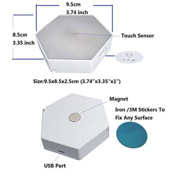 Smart Hexagon LED Lights Colorful RGB Touch Control Panels