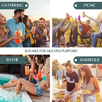 Dearwell Mason Jar Cups Set of 6, Wide Mouth Eco Glass Drinkware