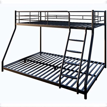 GRAYELL Metal Bunk Bed Twin Over Full - Heavy Duty & Safe  