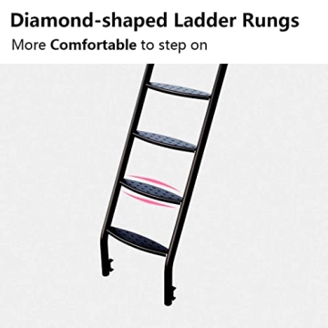 GRAYELL Metal Bunk Bed Twin Over Full - Heavy Duty & Safe  