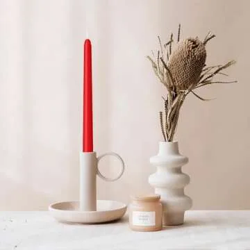 LYOBATH Dripless Red Taper Candles for Every Occasion