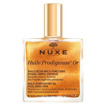 Nuxe Huile Prodigieuse Shimmer Multi-Purpose Dry Oil - Luxurious Radiant Glow and Hydration for Face...