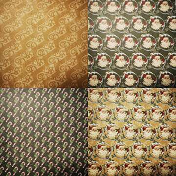 Christmas Scrapbook Paper 6x6, Christmas Assorted Pattern ,24pcs Scrapbooking DIY Decorative Cardmaking Craft Paper (Santa-Sleigh)