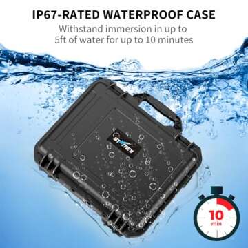 Zeroffi Starlink Mini Case, IP67 Waterproof Starlink Mini Carrying Case for Travel, Portable Protective Hard Case with Molded Foam for Starlink Mini and Accessories, Black