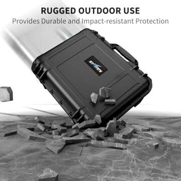 Zeroffi Starlink Mini Case, IP67 Waterproof Starlink Mini Carrying Case for Travel, Portable Protective Hard Case with Molded Foam for Starlink Mini and Accessories, Black