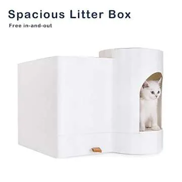 Litter Box Enclosure with lid Scoop,Kitty Cat Litter Box Furniture Hidden,No Need Installation,Dog Proof Cat Toilet Feline Hideaway,Covered Large House Indoor Decor,Flushable and Deodorizer Green